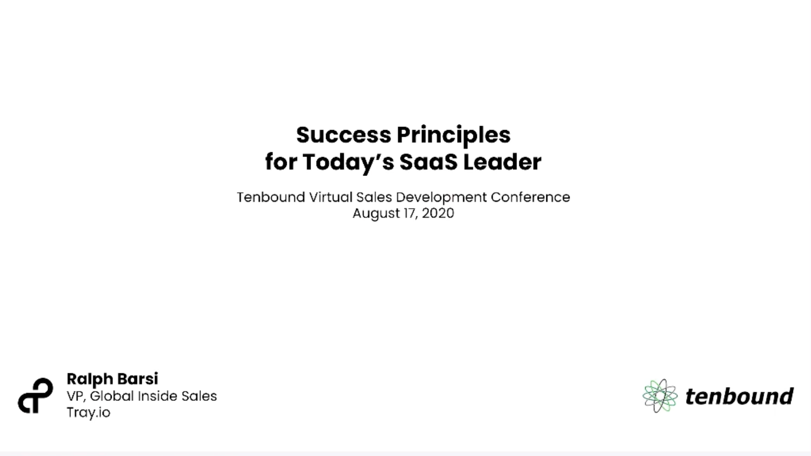 🎙️Transcript: Success Principles for Today's SaaS Leader