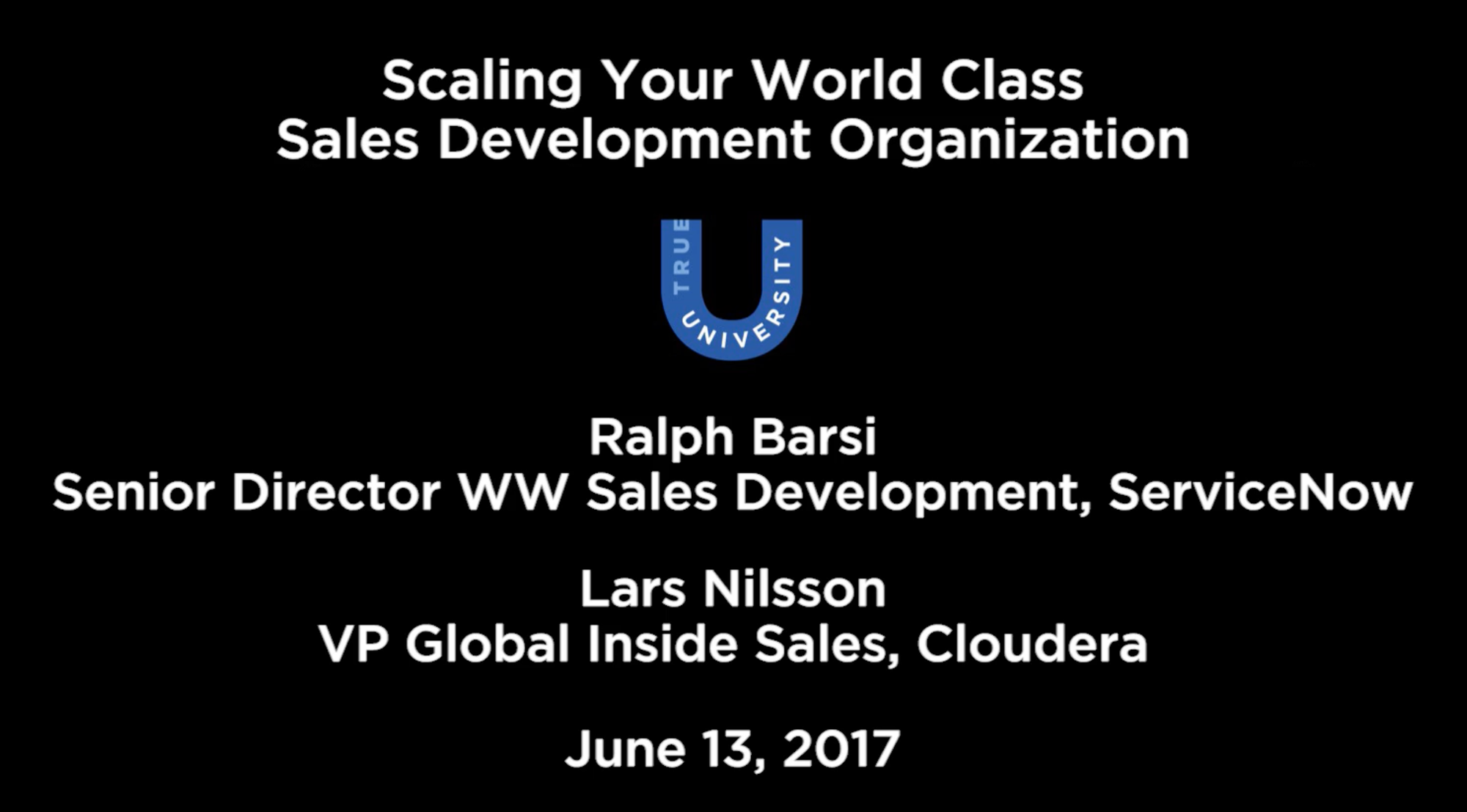 🎙️Transcript: Scaling Your World Class Sales Development Organization